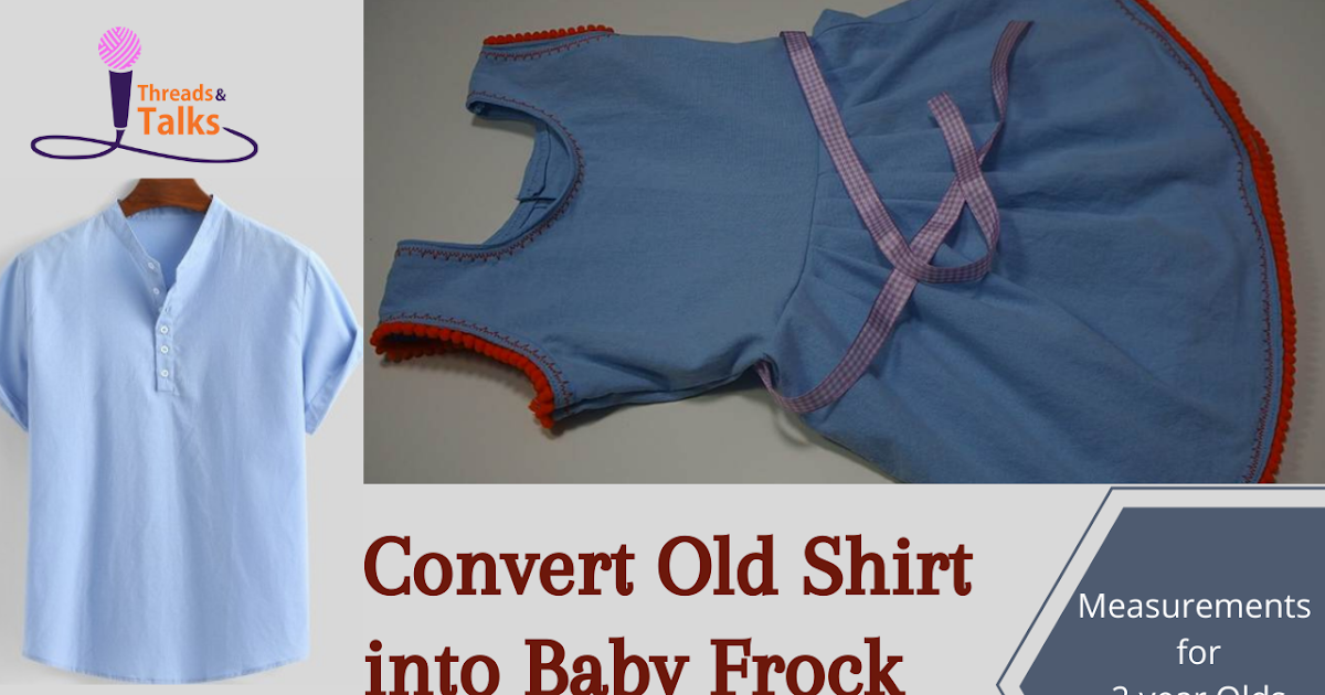Old shirt top to baby frock